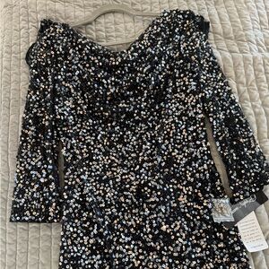 Brand New Gunmetal Sequin Dress